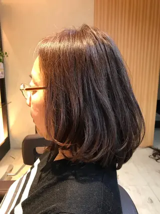 ミディアム ❣️大人色気レイヤー 美髪縮毛 金山❣️のヘアスタイル