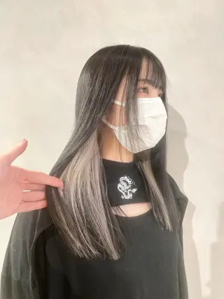 ロング カラー ハイトーン×レイヤー ／遠藤将太のヘアスタイル