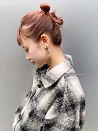 セミロング カラー パーマ ヘアアレンジ ITbyALBUM 中野店のヘアスタイル