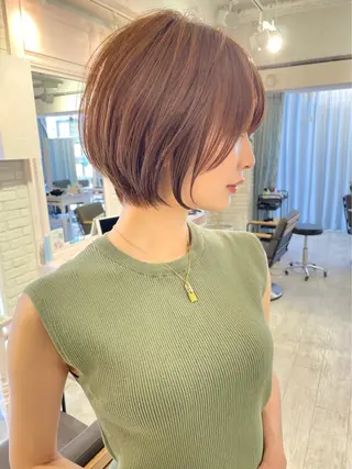 ショート カラー パーマ 平川 一真のヘアスタイル