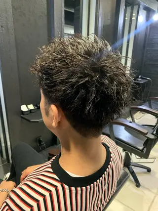 ショート メンズ メンズパーマ/難波/ 心斎橋　室園亮佑のヘアスタイル