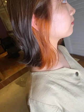 ミディアム カラー エクステ KAZUMAのヘアスタイル