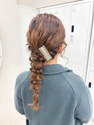 ロング ヘアアレンジ 横浜 アレンジ🎀/ エクステ🌙┊︎もものヘアスタイル