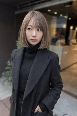 カラー 美髪矯正/髪質改善 /透明感ある艶カラーのヘアスタイル