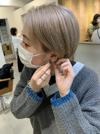 ショート 小顔レイヤー×コンパ クトボブ/林隆平のヘアスタイル