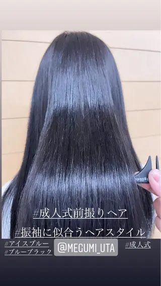 ロング カラー パーマ ヘアアレンジ メンズ キッズ ネイル マツエク・マツパ MEGUMI megumiのヘアスタイル