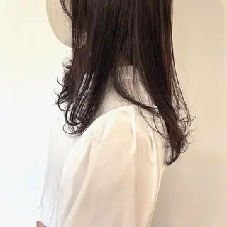 セミロング カラー 佐藤 梨里花 ❤︎のヘアスタイル