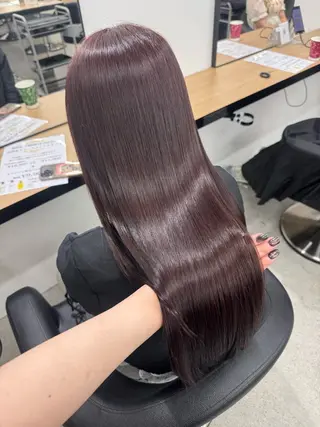 ロング カラー 暗髪🩶ラベンダー/ ブルー/ユウナ🤍のヘアスタイル