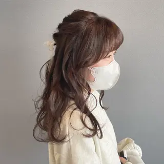 ミディアム カラー ヘアアレンジ kitin  吉祥寺 山岸花のヘアスタイル