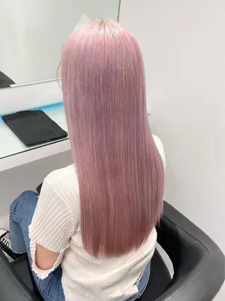 ミディアム カラー 🤍💕ブリーチカラ ーAyaka💕🤍のヘアスタイル