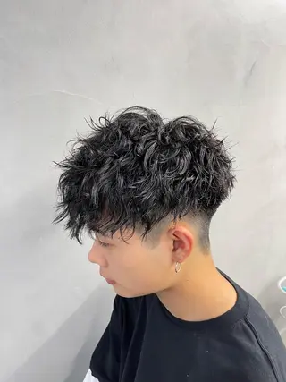 ショート カラー パーマ ヘアアレンジ メンズ fifth 石川 凪のヘアスタイル