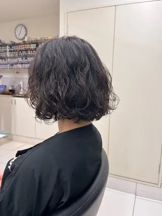 ミディアム パーマ 小野 達己のヘアスタイル