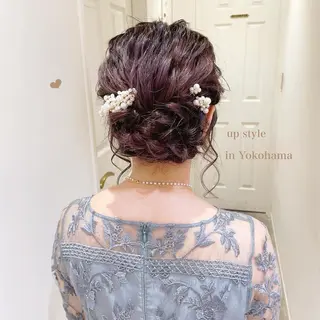セミロング ヘアアレンジ シールエクステ横浜 🐏☁️miminaのヘアスタイル