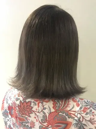 ミディアム カラー パーマ 松川 智行のヘアスタイル