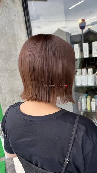 ミディアム alu yuinaのヘアスタイル