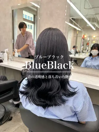 セミロング カラー パーマ ヘアアレンジ メンズ キッズ 🦋韓国レイヤー｜ 透明感グレージュ🦋のヘアスタイル