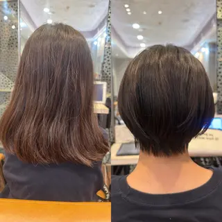 ショート 頭から整える美容師 松田のヘアスタイル