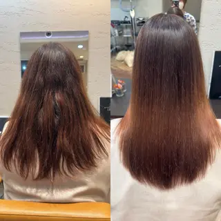 ロング パーマ 頭から整える美容師 松田のヘアスタイル