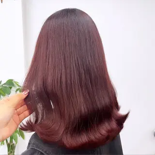 セミロング カラー ヘアアレンジ HIROKO / 透明感暖色カラー🎀のヘアスタイル