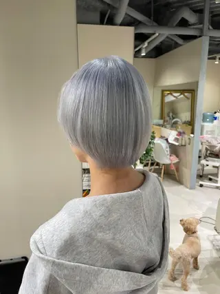ショート カラー ムラ修正.ブリーチ エクステ🤍アミルのヘアスタイル