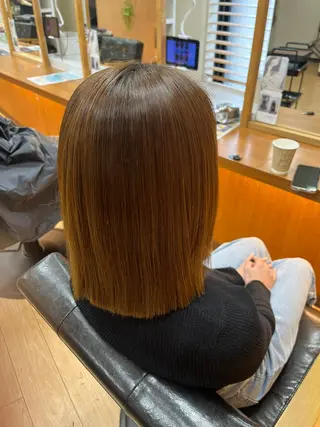 ミディアム 小川 涼のヘアスタイル