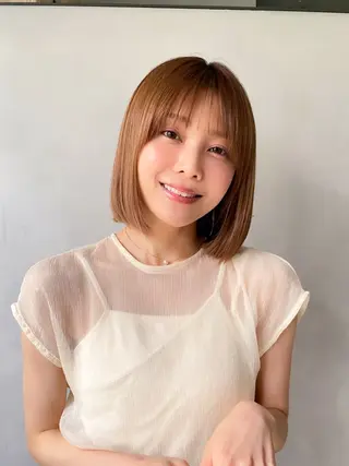 ミディアム 🇰🇷韓国ボブ/ 縮毛矯正🇰🇷愛誠のヘアスタイル