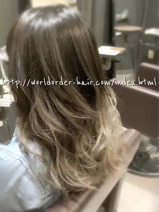 セミロング カラー ヘアアレンジ イメチェン☆丁寧接客 田中 優貴のヘアスタイル