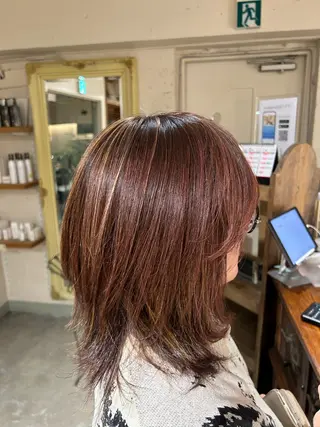 ミディアム カラー 似合わせカラー/横浜 高橋美羽のヘアスタイル