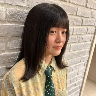 ミディアム 【美ボブ.艶カラー. 梅田茶屋町】midoのヘアスタイル