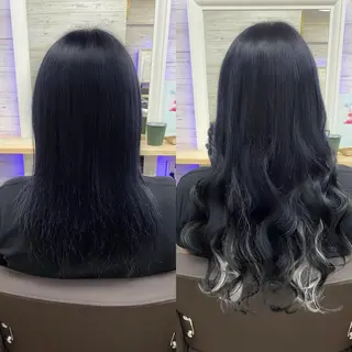 セミロング カラー ヘアアレンジ LAVENDIA 初音のヘアスタイル