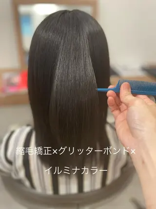 セミロング カラー パーマ やまこし 美裕樹のヘアスタイル