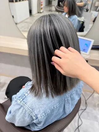 ミディアム カラー KEEN.渋沢/ ブリーチ/みなのヘアスタイル