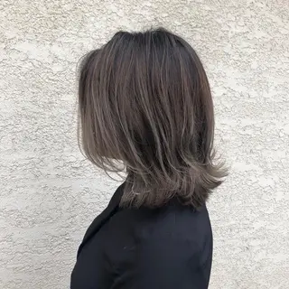 ミディアム カラー ニュアンスパーマ/ レイヤー/茶屋町のヘアスタイル