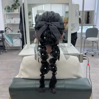 ロング ヘアアレンジ JUNSHIN🦋 ヘアセット／カラーのヘアスタイル