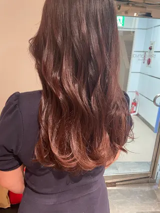 ロング 暖色カラーボブカット 🍇⛄️佐藤愛里のヘアスタイル