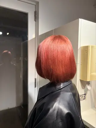 ショート 絶対綺麗な暖色カラー 🎯あります✨増渕✨のヘアスタイル