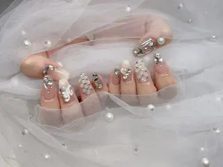 ネイル I-nailロング /ワンホン/キラキラのネイルデザイン