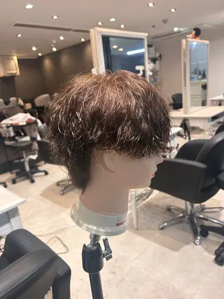 カラー パーマ メンズ ✅曲がる縮毛矯正・ メンズ縮毛/森隆之介のヘアスタイル