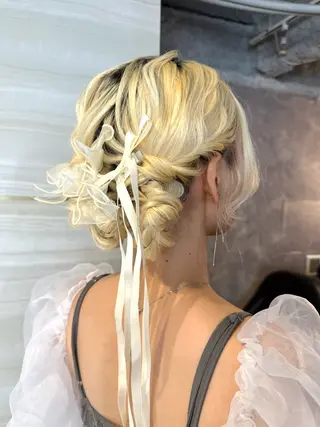 ロング カラー ヘアアレンジ 🌱巴結生🌿大宮 ☁️ミルクティーのヘアスタイル
