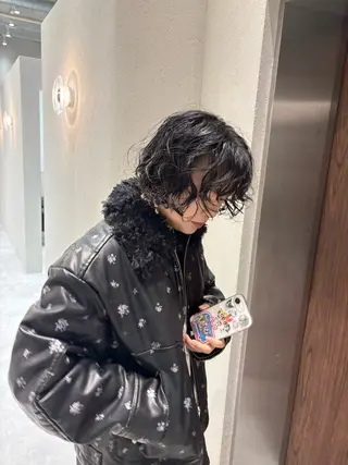 ショート パーマ 吉武 茂暉のヘアスタイル