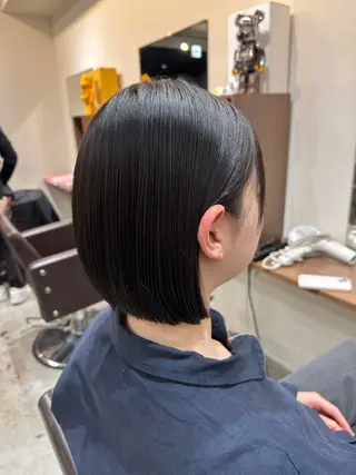 ショート 縮毛矯正+モテカラー 🎀✨MIHOのヘアスタイル
