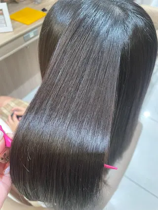 ミディアム パーマ 韓国ヘアメイク🎀/ 縮毛矯正✨山本媛香のヘアスタイル