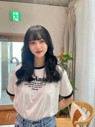 ロング カラー ヘアアレンジ トレンドレイヤー カット/mihoのヘアスタイル