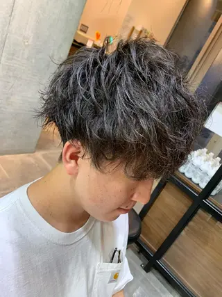 パーマ メンズ 天野 開のヘアスタイル