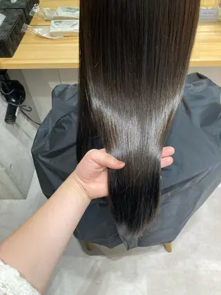 セミロング ✨色持ちの良い艶 カラー✨蟹江真世のヘアスタイル