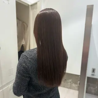 セミロング カラー パーマ 縮毛矯正+モテカラー 🎀✨MIHOのヘアスタイル