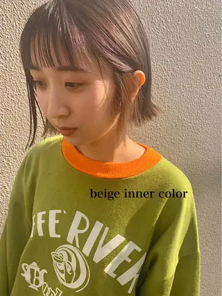 ショート カラー 透明感カラー👑 井上美乃里のヘアスタイル