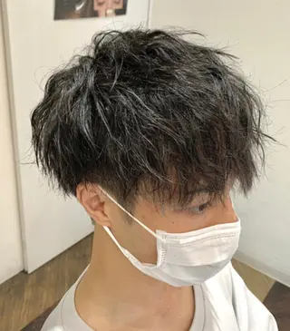 ショート パーマ メンズ 中村 玲美のヘアスタイル