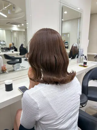 セミロング カラー ヘアアレンジ 💟RINNA 艶カラー💟のヘアスタイル