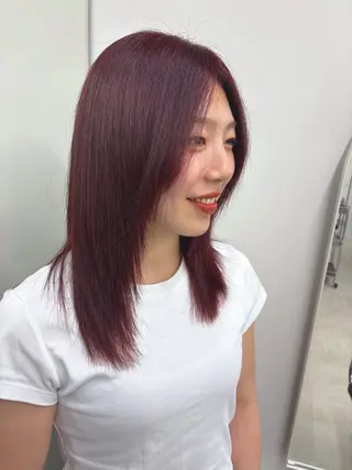 セミロング カラー ヘアアレンジ 二ヶ月綺麗なデザイン カット/星野六三四のヘアスタイル